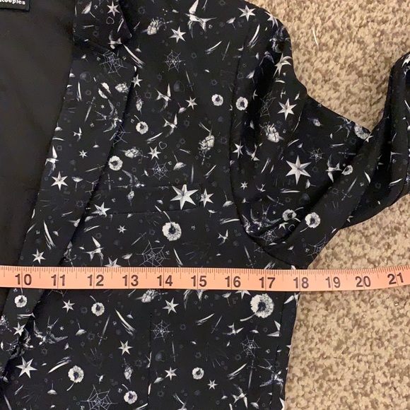 The Kooples Tattoo Print Black Crepe Blazer - Picture 12 of 16